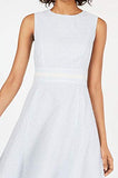 Women's Sleeveless Cotton Eyelet Fit and Flare Dress | Women's Work Dresses