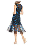 Women's Robyn Sleeveless Lace Illusion Fit & Flare Midi Dress | Original Brand | Women's Cocktail Dresses