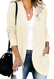 Women's Long Sleeve Open Front Casual Lightweight Soft Knit Cardigan Sweater Outerwear