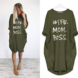 Women Dresses Nice Fashion Ladies Autumn Long Sleeve O-Neck Lovely Print Dress Daily Beach Dress | Original Brand | Women's Casual Dresses