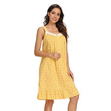 Nightgowns For Women Cotton Sleeveless Night Gown For Ladies Soft Sleepwear Woven Lace Nightdress Women's Sleepshirts | Women's Casual Dresses