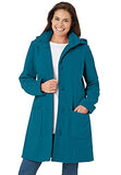 Woman Within Women's Plus Size Hooded A-Line Fleece Coat