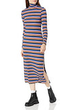 Women's Long Sleeve Turtleneck Ribbed Maxi Dress