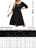 Women 3/4 Sleeves Lace Nightgown V Neck Sleepwear Button Down Loungewear Sleep Dress | Women's Casual Dresses