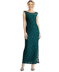 Apparel Womens Sequined Lace Evening Dress