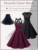 DRESSTELLS Women's Vintage Tea Dress Prom Swing Cocktail Party Dress with Cap-Sleeves