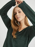 Women's Viril V-Neck L/S Knit Top-Noos Sweater | Original Brand | Women's Cardigan