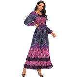 Dresses For Women Spring Summer Trendy Ladies Casual Boho Maxi Dress Long Sleeve One Shoulder | Women's Casual Dresses