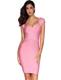 Women's Bandage Dress Square Neck Bodycon Party Dress