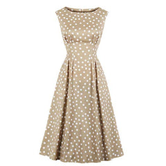 Women's Vintage Skull Print Rockabilly Cocktail Dress Hepburn Style