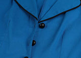 Women's Cotton Pleated Lapel Button up Shirt Vintage Office Dress | Original Brand | Women's Cocktail Dresses