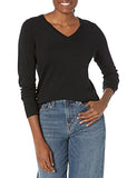 Black Women's Classic-fit Lightweight Long-sleeve V-neck Jumper - Ae Store | Women's Jumpers