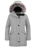 Wantdo Women's Winter Hooded Coat Waterproof Warm Long Puffer Jacket Parka