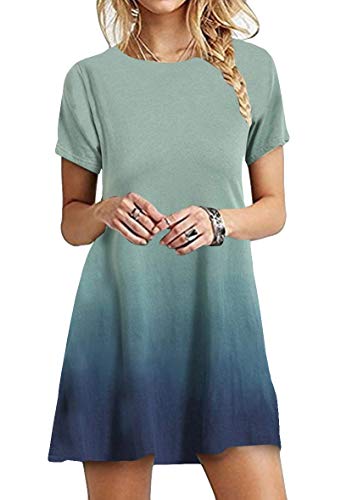 YMING Women's Long Shirt Mini Loose Summer Dress Basic Dress Casual T-Shirt Dress 16 Color XXS-XXXXXL | Women's Casual Dresses