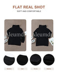 Aleumdr Womens Winter Fashion Cozy Turtleneck Sweater Long Sleeve Top Solid Printed Chunky Knitted Pullover Jumper Black Small | Women's Sweaters