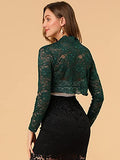 Women's Saint Patrick's Day Crop Cardigan Sheer Floral Lace Bolero Shrug Top | Original Brand | Women's Cardigan