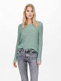 ONLY Women's ONLGEENA XO L/S Pullover KNT NOOS Sweater, Harbor Gray, S | Women's Sweaters