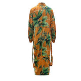 Ladies Sexy Fold Party Girls Fold V-Neck Long Sleeve Formal Printing Fall Maxi Casual Dresses Party Cocktail Dress Summer Casual Dresses UK Size | Women's Work Dresses