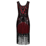 Ro Rox Coco 1920's Great Gatsby Costume Cocktail Party Sequin Tassel Flapper Dress