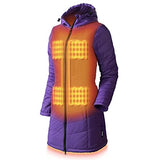 Victoria Women’s Long Puffer Heated Jacket - 9 hours of Heat | With Battery and Charger | Machine Washable | Women's Coat & Jacket