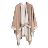 Women's Shawl Wrap Poncho Ruana Cape Cardigan Sweater Open Front for Fall Winter