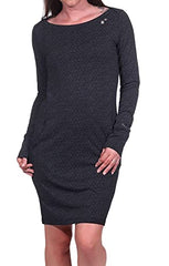 Ragwear River Women Ladies Dress,Jersey Dress,shirtdresse,Long arm,Vegan | Women's Casual Dresses