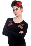 Women's Skull Cherries Rockabilly Retro Punk Cardigan | Women's Cardigan