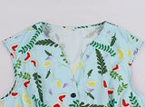 Women's Split Neck Floral Button 1940s Day 1950s Vintage Tea Dress | Original Brand | Women's Cocktail Dresses