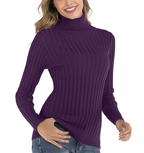 Turtleneck ribbed outlet sweater