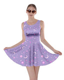 Womens Starry Night Sky Moon Stars Space Constellations Planets Mrs Frizzle Skater Dress,  XS-5XL | Original Brand