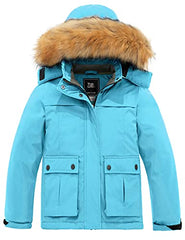 ZSHOW Girls' Waterproof Ski Jacket Warm Fleece Lined Thick Padded Winter Coat