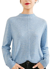 SOPHIA YANG Woman Merino Wool Sweater Long Sleeve Pullover Crew Neck Tops