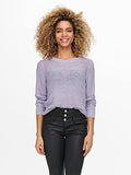 ONLY Women's ONLGEENA XO L/S Pullover KNT NOOS Sweater, Orchid Petal, M | Women's Sweaters