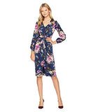 Maggy London Women's Floral Charmeuse Draped Dress