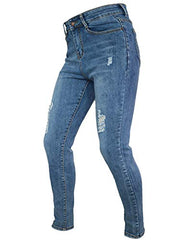 Women's Stylish Ripped Hole Jeans Lady Sexy Denim Fabric Trousers, Size 6-20 | Women's Jeans