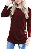 Yincro Women's Casual Long Sleeve Tunic Tops Fall Tshirt Blouses