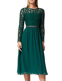 Women's Midi Lace A-Line Dress