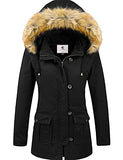 Uoiuxc Women's Winter Coat Warm Puffer Thicken Parka Jacket with Fur Hood