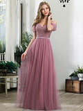 Women's A-Line Cold Shoulder Wedding Party Long Bridesmaid Dress - Sara Clothes | Women's Formal Dresses