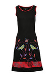 Women Sleeveless Dress with Bird Embroidery | Original Brand