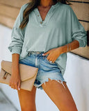 Womens Sweatshirts Long Sleeve Henley Shirts V Neck Button Up Batwing Pullovers Casual Loose Tops | Original Brand | Women's Tops and Blouses