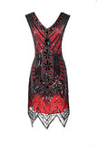 1920s Sequin Vintage Dress Beaded Gatsby Flapper Dress with Accessories Set | Original Brand | Women's Cocktail Dresses