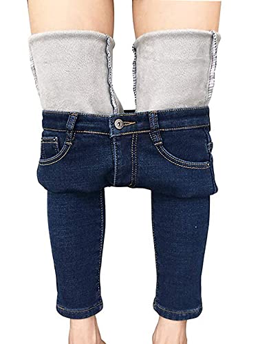 Fleece Lined Skinny Winter Jeans for Women | Warm Stretch Denim Jeggings