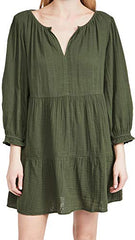Velvet Women's Mirella Cotton Gauze Tiered Dress | Women's Casual Dresses