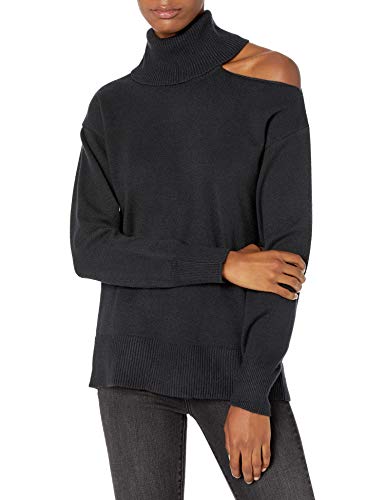 Long Sleeve Cutout Loose Turtlenck Sweater  