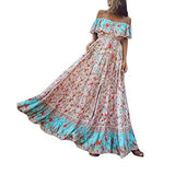 Women's Casual Long Dresses Stylish Sleeveless Floral Printed Holiday Maxi Dress | Original Brand