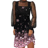 Women's Dress Ladies Sexy High Neck Sparkly Dresses Corset Mini Dress Long Sleeve Mesh Pencil Dress Slim Fit For Party Club Night Maxi Fancy Cocktail Dress Dress | Original Brand | Women's Cocktail Dresses