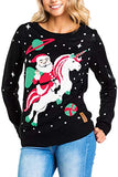 Tipsy Elves Cute Animal and Santa Claus Ugly Christmas Sweater for Women Funny Adorable Sweaters for Holiday Parties | Women's Sweaters