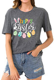 Happy Easter Shirts for Women Easter Bunny T-Shirt Rabbit Graphic Tees Easter Egg Holiday Shirt Tops | Original Brand | Women's Tops and Blouses
