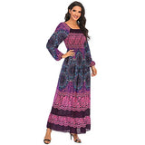 Dresses For Women Spring Summer Trendy Ladies Casual Boho Maxi Dress Long Sleeve One Shoulder | Women's Casual Dresses